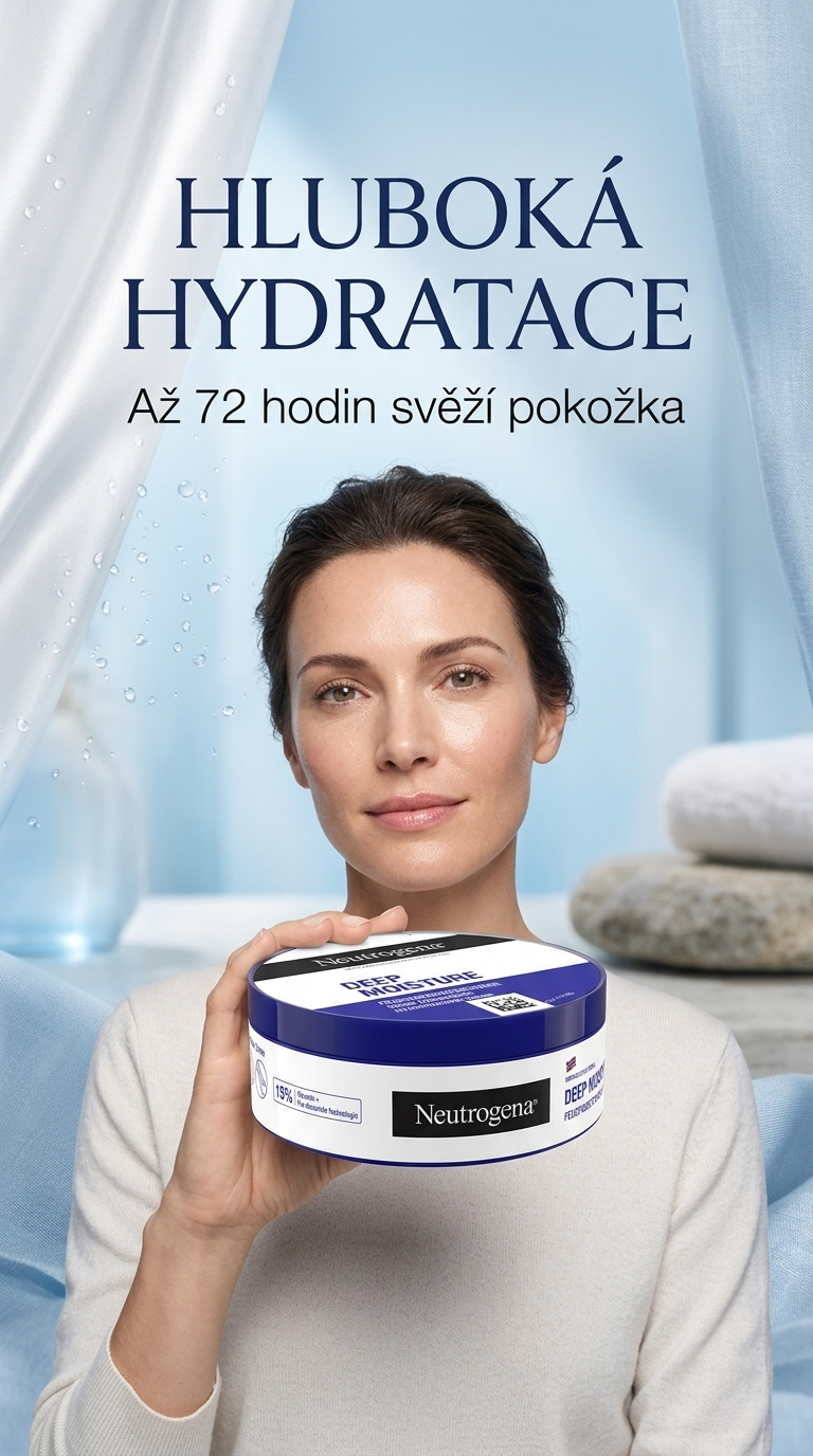 Neutrogena Deep Moisture - lifestyle poster hydratačního krému